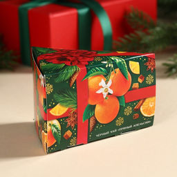 Чай в коробке-тортике Ароматного Нового года, вкус: пряный апельсин, 50 г. - Фабрика счастья фото 4