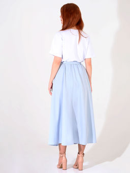 Голубая юбка больших размеров длинная женская - Almond фото 8
