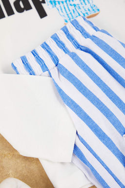 Ekru 100% Pamuk Bask?l? Regular Orme Unisex Cocuk Pijama Tak?m? TKDAW26PT00001 - Trendyolmilla фото 9