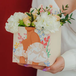 Цена за 2 шт. Коробки для мини букетов «FLOWER», 12 × 20 × 10 см