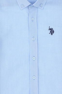 Erkek _ocuk A__k Mavi Uzun Kollu Basic G_mlek Sepette S_rpriz _ndirim - U.s. polo assn фото 4