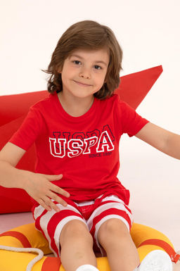 Детская красная футболка с круглым вырезом Неожиданная скидка в корзине - U.s. polo assn фото 7