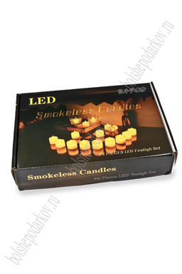 Набор свечей светодиодных на батарейках 4 см (24 шт) SF-7552, №4 (теплый свет)