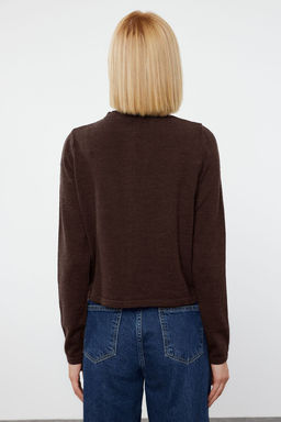 TRENDYOLMILLA Bordo Yunlu Ceket Gorunumlu Triko H?rka TWOAW25HI00049 фото 5