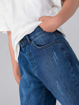 Джинсы прямые Синие - Bungly фото 6