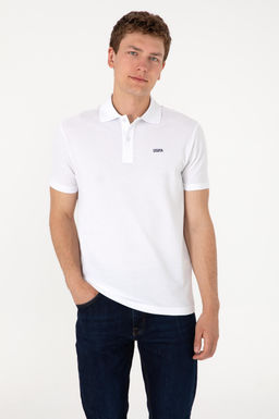 Футболка-поло U.S. Polo Assn белая из хлопка