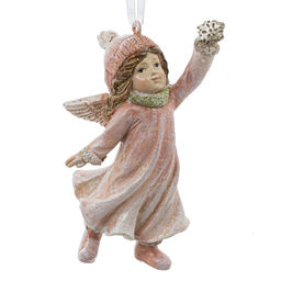 Украшение новогоднее "Девочка-ангел", L4,5 W3,5 H8 см, 2в.