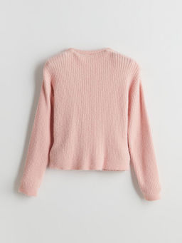 Bisiklet Yaka K?z ?ocuk Triko Kazak