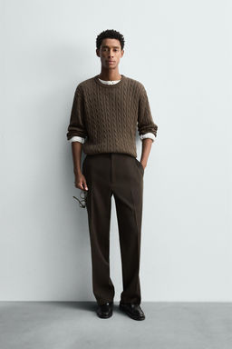 100% WOOL REGULAR FIT TROUSERS