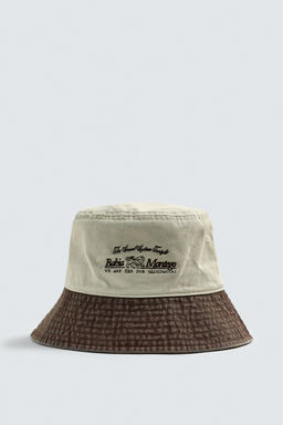 SOMBRERO BUCKET LAVADO BORDADO CONTRASTE / Crudo - Zara фото 4