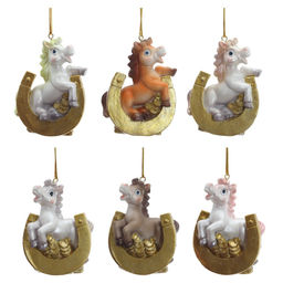 Фигурка декоративная подвесная "Лошадка", L5,5 W2,5 H7 см, 6в.