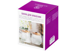 Банка стеклянная 650 мл 10,5*10,5*13 см с деревянной крышкой с силиконовым уплотнителем - Elan gallery фото 14