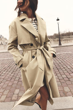 WATER-REPELLENT TRENCH COAT WITH BELT - Zara фото 10