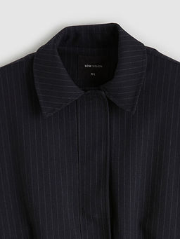 ?izgili Oversize Kad?n G?mlek Ceket