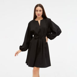 Платье женское короткое MIST: Dresses, чёрное, размер 48-50