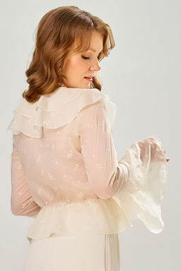 Блуза FITA 20812 экрю  фото 9