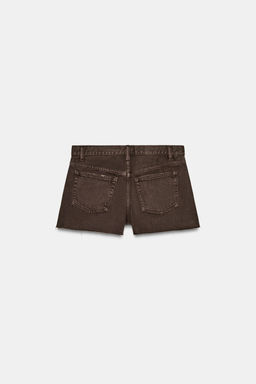 TRF COLOURED DENIM MID-WAIST BERMUDA SHORTS - Zara фото 14