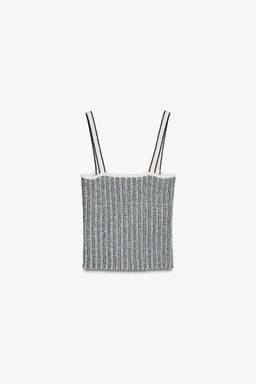 STRIPED KNIT CROP TOP - Zara фото 5
