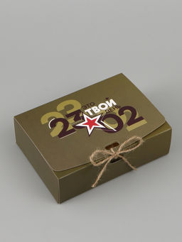 Цена за 3 шт. Коробка подарочная, упаковка, «23 февраля», 16.5×12×5 см