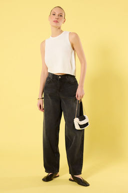 Ekru S?rt Dekolteli Pencere/Cut Out Detayl? Kurdeleli Ince Bluz TWOSS25BZ00330 - Trendyolmilla фото 2
