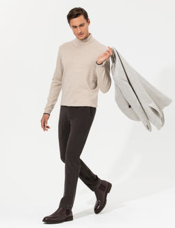 Узкие брюки из плотной ткани цвета хаки - Cacharel фото 10