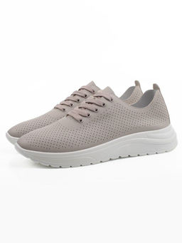 03-YH596-3 GRAY/BEIGE Полуботинки летние женские (натуральная кожа)