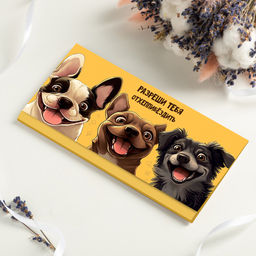 Конверт для денег "Разреши тебя отхеппибёздить (собаки)"