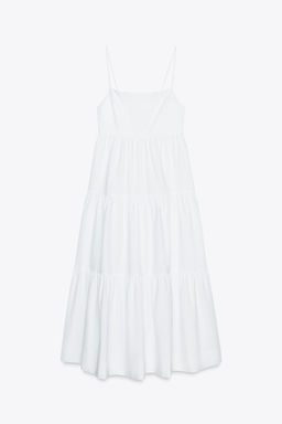 POPLIN PANEL MIDI DRESS - Zara фото 6