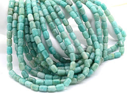 Бусины из амазонита бочонок 6*9мм, 38см, 42 бусины - Радуга камня фото 2