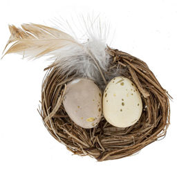 Изделие декоративное Гнездо пасхальное, L6,5 W6,5 H2 см, 3в.