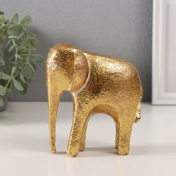 Фигурка полистоун «Абстракция. Золотой слон», 10.8×8.2×11.7 см