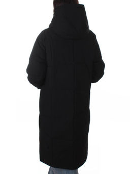 W8236M BLACK Пальто зимнее женское оверсайз (200 гр. био-пух)