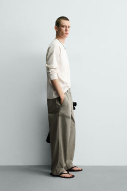 PANTAL?N RELAXED FIT ALGOD?N / Khaki claro - Zara фото 4