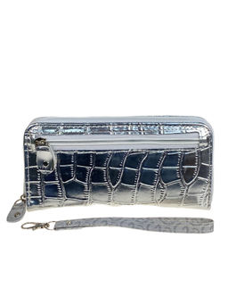 Женское портмоне из искусственной кожи, цвет серебро - Greta фото 2