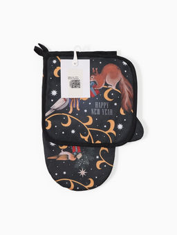 Кухонный набор «Этель» Wonder christmas: варежка-прихватка 20×28 см, прихватка 19×19 см