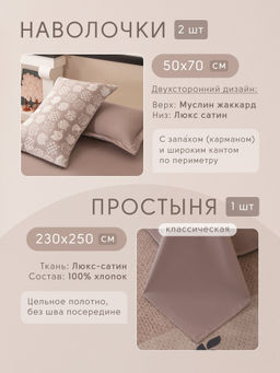 Комплект постельного белья Сатин Aurora Veil с Покрывалом AV003 Евро - Ситрейд фото 3