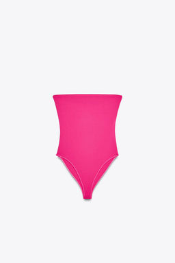 STRETCH BANDEAU BODYSUIT - Zara фото 24