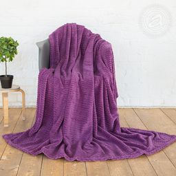 Плед флисовый Роскошь Сирень 220*200/1 шт. Пледы из флиса (Роскошь)