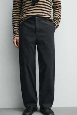 PANTAL?N STRAIGHT FIT LAVADO / Acero - Zara фото 6