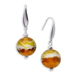 Серьги из муранского стекла LS3345/янтарный