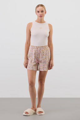 Е 20192/матовый беж,цветочное настроение пижама жен