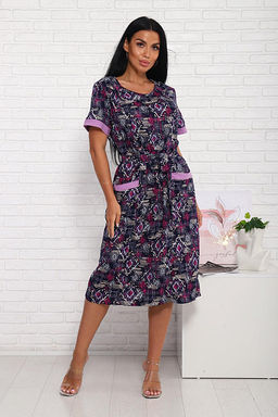 Платье с карманами (01008, фиолетовый) - Плиона фото 4