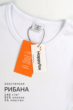 Укороченная футболка в рубчик для девочки Happyfox фото 37