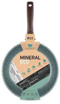 Сковорода MINERAL ECO, несъемная ручка, 22 см