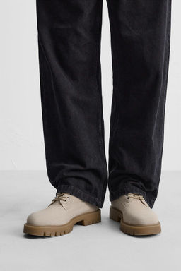 LACE-UP LEATHER BOOTS - Zara фото 2