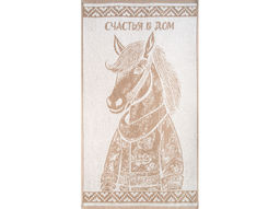 Полотенце махровое 6с103.512ж2 Конь в пальто (лен3) 50х90см