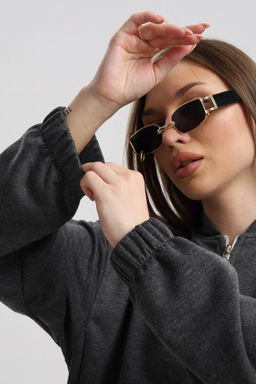 Бомбер из коттон фита антрацит меланж