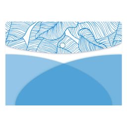 Папка для документов пластиковая арт. 58809/ 12 ГОЛУБЫЕ ЛИСТЬЯ (полипропилен, формат А4, 32.5x23.5 с