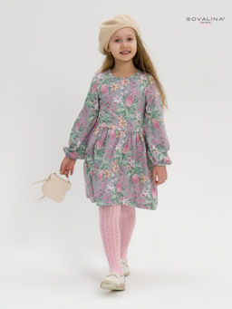 Платье Моана цветы на сером - Sovalina фото 5