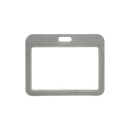 Цена за 10 шт. Бейдж горизонтальный, внешний 100 х 78 мм, внутренний 85х54 мм, серый